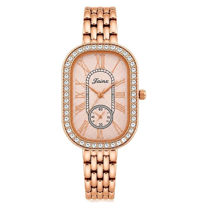 Jainx Women’s Rose Gold Crystal Analog Watch