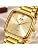 Men's Square Dial Analog Quartz Watch with Metal Bracelet