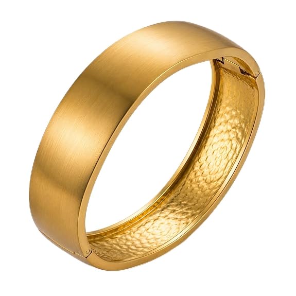 Gold-Tone Bold Square Cuff Bracelet for Women